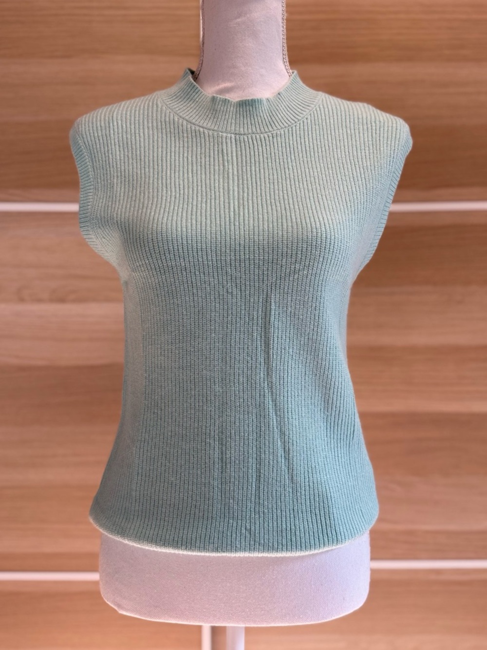 NWT Sleeveless Knit Top in Mint Green